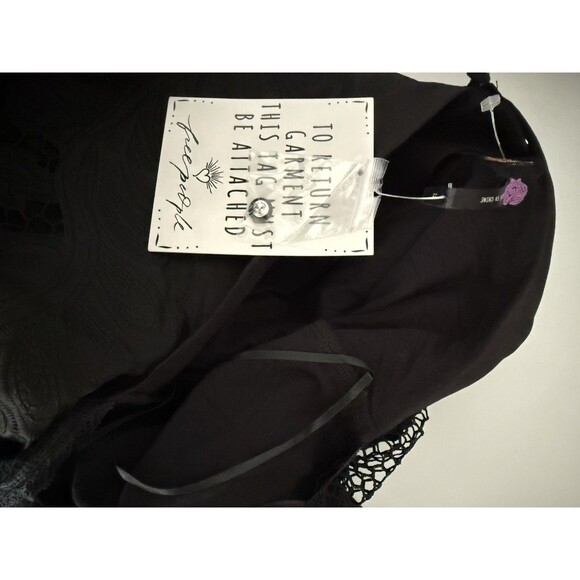 Free People Revolve Celeste Maxi Dress 12 Black Womens Halter Embroidered NWT - Picture 5 of 14